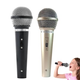 2PCS Fake Microphone, Toy Microphone Set of Two, Microphone Prop for Kids Role Play, Pretend Singing Mic for Birthday Parties, School Performances