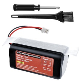 sea jump 14.4V 3200mAh 2-Prong Connector Plug Li-ion Battery Suitable for Shark ion Robot R71 R85 RV761 RV1000S RV700-N RV720-N RV725-N RV850 RV850C RV1101ARUS UR1000SR Vacuum Cleaner