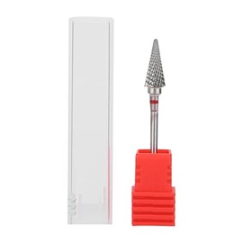 lyrlody Nail Drills, Professional Tapered Shape Tungsten Steel Manicure Tip for Manicure Pedicure Gel Removal Semi-Permanent Acrylic Medium Grain Nail Art (Red Label)