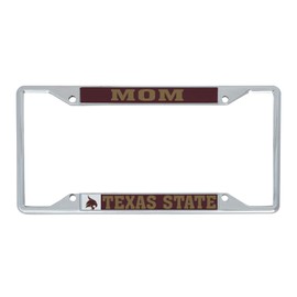 Desert Cactus Texas State University Car Accessories Bobcats Metal License Plate Frame and Tag Holder for Front or Rear of Car (Mom)