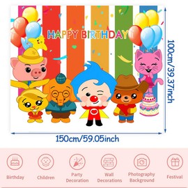Clown Photo Backgrounds, Plim Party Background, Clown Background Decoration, Plim Birthday Decoration, Clown Children's Birthday Decoration, Plim Balloons, Birthday Clown Party, Photo Background