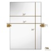 Hamilton Hills 20x30 inch Pivot Wall Mirror Including Brushed Gold