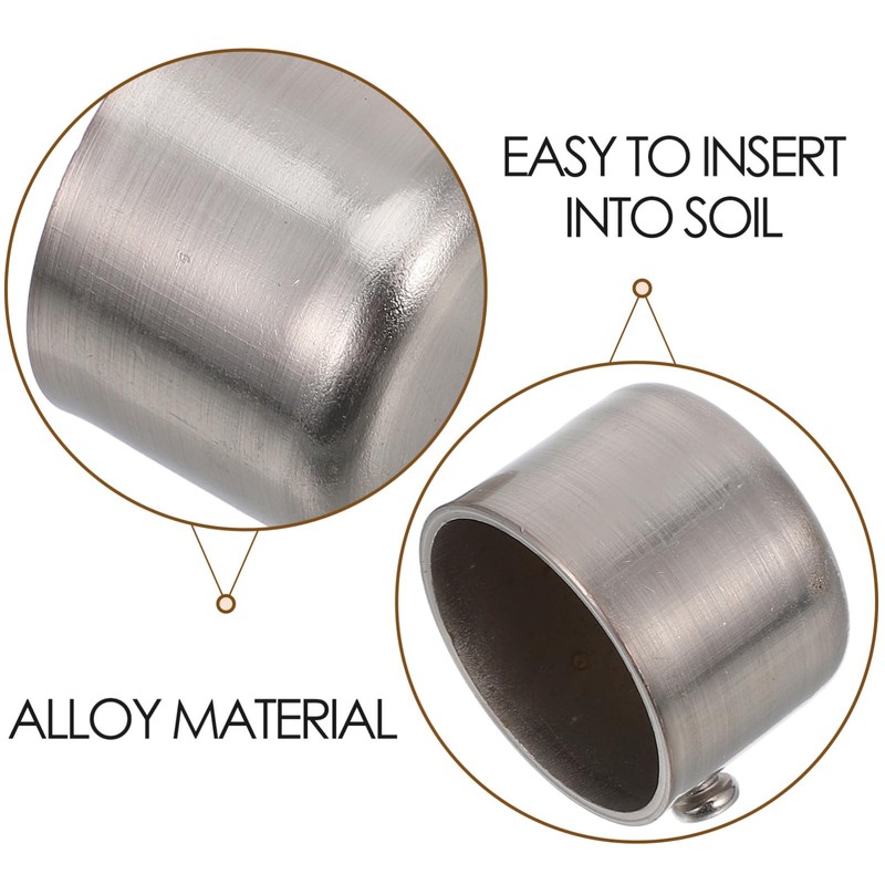 MAGICLULU 2Pcs Silver Curtain Rod Decorative Heads Drapery Pole Finials