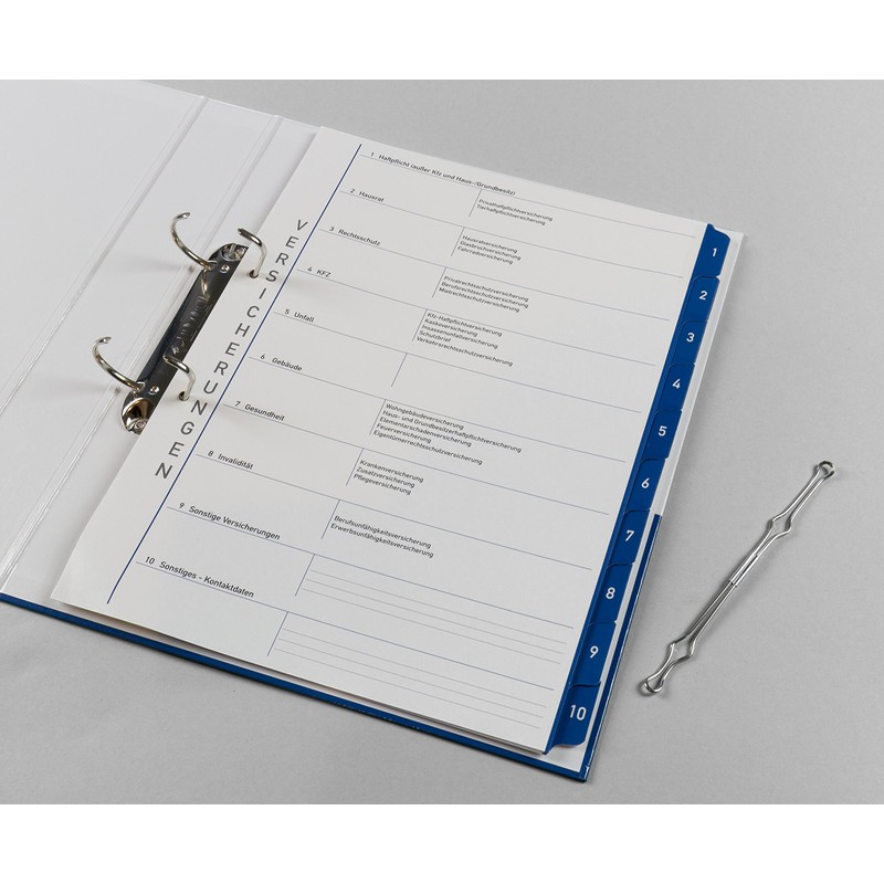Subject Ring Binder with Tabs/Dividers - Insurance - Optimal Structure