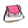 Xugq66 3D Style 2D Drawing Cartoon Handbag Shoulder Canvas Messenger
