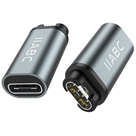 Garmin Watch Charging Adapter, IIABC Type C Charger Adapter 2Pack Compatible with Garmin Fenix 6 6S 6X Pro, Fenix 5 5S 5X Plus, Forerunner 745 935 945 45 45S 245, Approach S60 X10 and More