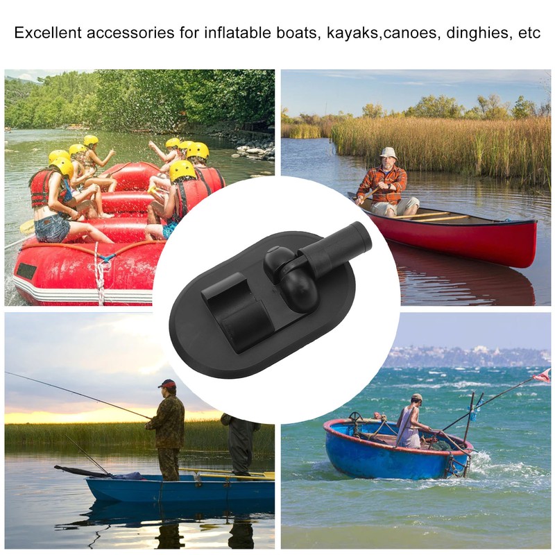 2PCS Inflatable Boat Tent Base PVC 180 Degree Rotation Kayak