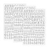 QQ&U 3 Sheets Foil Alphabet Silver Letter and Number Stickers
