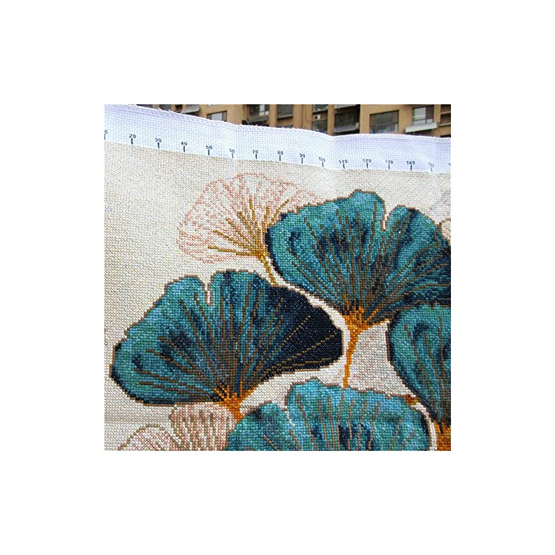 VIGAN Needlework DIY Printed Landscape Series Ginkgo Biloba Cross Stitch