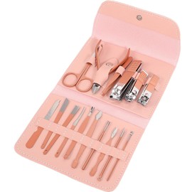 Hidak 16 Pieces Manicure Kit Pedicure Tools for Feet Nail Clipper Stainless Steel Manicure Pedicure kit for women and Men Perfect Gifts for Women and Men Pack of 1