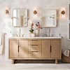 Besdomus Bathroom Pivot Wall Mirror: 20"x24" Gold Tiltable Beveled HD