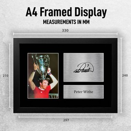 HWC Trading FR A4 Peter Withe Aston Villa Gifts Printed Signed Autograph Picture for Football Fans and Supporters - A4 Framed