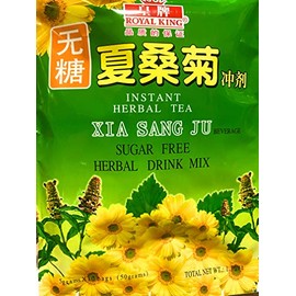 3 Packs Royal king, Xia Sang Ju Mulberry Chrysanthemum Sugar Free Herbal Tea 30 Sachet