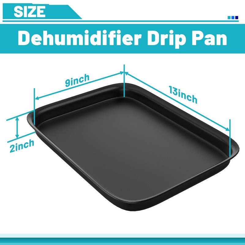 Chiligent Dehumidifier Drip Pan, Hard Plastic Non-Slip Large Drip Tray