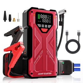 Featou 6000A Car Jump Starter with Air Compressor Combo Portable Jump Box Bank Battery