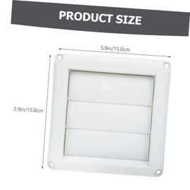 TEHAUX Louvered Dryer Vent Cover Plastic Air Vent for Exterior Wall Outlet Easy Installation Prevents Rain Insects Durable Ventilation