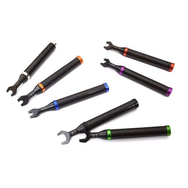 Integy RC Model C23254 Universal Turnbuckle Wrench Set 7pcs w/Carbon