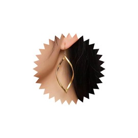 Yheakne Geometric Rhombus Drop Earrings Gold Swirl Wire Earring Vintage Twist Hoop Hook Earrings Large Geometric Twisted Wire Earrings Jewelry for Women and Girls