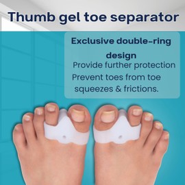 Wonder Care Silikon-Toe Separator für Feet Gel Pads Big Toe Corrector Straightener für Bunions Yoga Stretch Hammer Toe Bunion