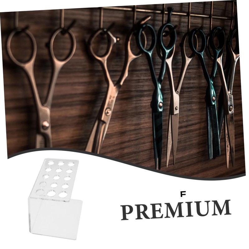 Baluue Beauty Scissor Holder Clear Acrylic Storage Case for Hair