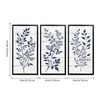 WELMECO Blue Leaf Decor Botanical Wall Art Blue Leaves Picture