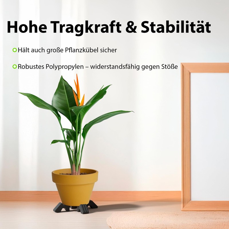 BigDean Füßchen Untersetzer Spezial Anthrazit Blumentöpfe Füßchen ersetzt Untersetzer (8)