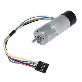 BEMONOC 25GA370 DC Encoder Metal Gearmotor 12V High Speed 150RPM Gear Motor with Two-Channel Hall Effect Encoder for DIY Parts