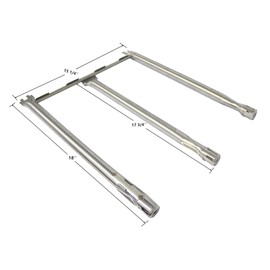 Hongso 69787 18 Inch Stainless Steel Burner Tube Set Kit Replacement Parts for Weber Spirit I & II 300 Series E310 S310 E320 S320 E330 S330 SP330 (Front Control Panel) Including Weber II GS4 Gas Grill