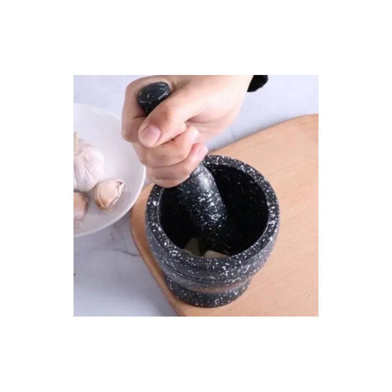 MOLIN MORTERO Mortero Manual Molcajete Machacador Cocina Ajos Especias