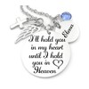 Memorial Jewelry, Stainless Steel Pendant, Necklace,I'll Hold You In My