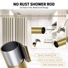 ZYRW Shower Curtain Rod 36-68 Inches (3-5.6ft) Non Rust Adjustable