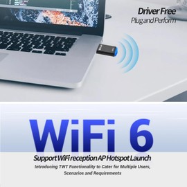 USB WLAN Stick for PC - 900 Mbps, WiFi6 Smooth, 5.8G 2.4G WLAN Adapter PC Internet Stick USB 3.0 USB WLAN Stick for Win11/10/7 WLAN USB Stick for Desktop PC Laptop Internet Network WLAN Adapter PC