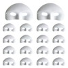 MEISH 20pcs Half Masks DIY White Masks Hand Painted Mask Masquerade Mask Party Costume Cosplay Set for Children