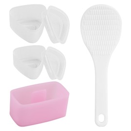 Pinsheng Pack of 3 Sushi Moulds, Non-Stick Rice Ball Sushi Maker, Rice Triangle Shapes, Musubi Maker Press, Sushi Mould Kit for Children, Lunch, Bento DIY