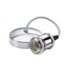 Knightsbridge 6 Inch E27 Vintage Pendant Set in Polished Chrome