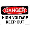 High Voltage Aluminum 8 x 12 Metal Novelty Danger Warning