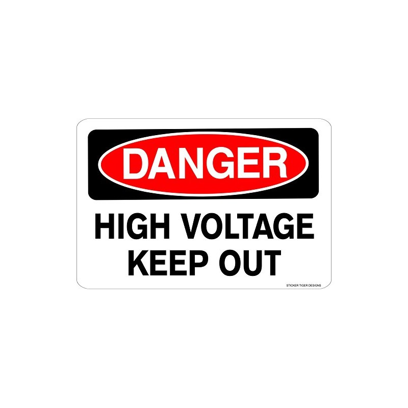 High Voltage Aluminum 8 x 12 Metal Novelty Danger Warning