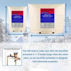 Backflow Insulation Cover,Backflow Preventer Insulation Cover,Insulated Backflow Cover,Sprinkler Insulation Bag,Sprinkler Covers for Winter (36''W×24‘’L)