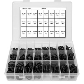 1200PCS Rubber O Rings Assorted Kit, 24 Sizes O-Ring Gaskets for DIY & Plumbing Repairs, Rubber Washers, Sealing Gasket Washer Sets for Plumbing, Tap Washers, Auto Repair, Seal Rings, Black