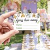 Guessing Animal Crackers Baby Shower Party Game Cards, Woodland Forest