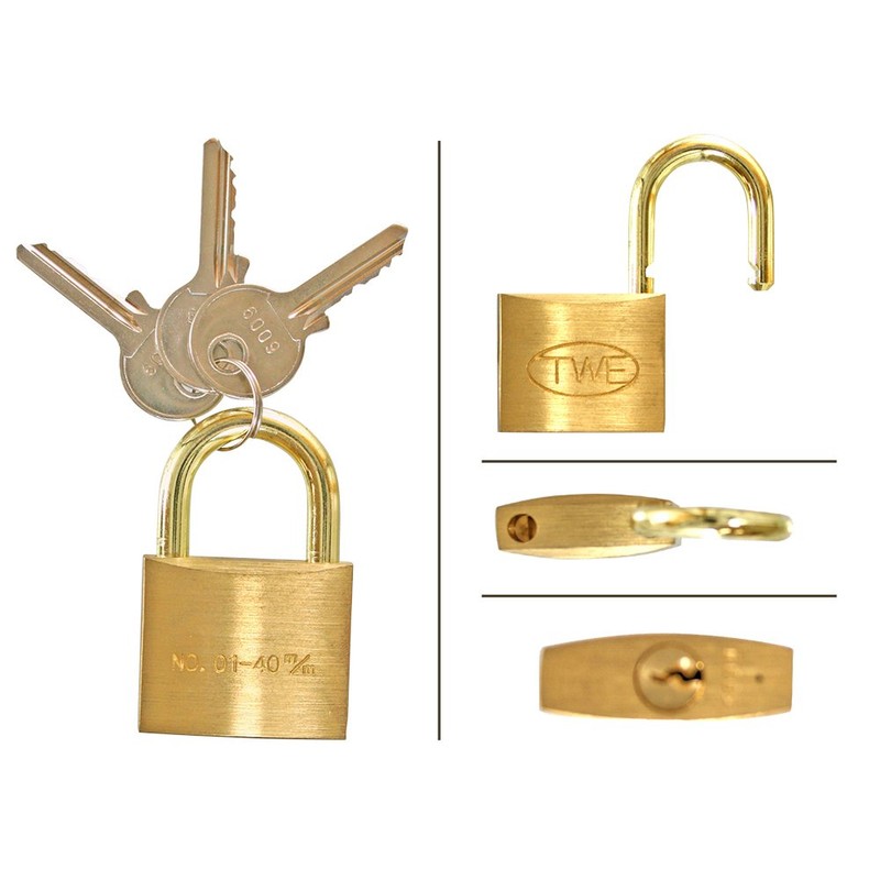 Wake Sangyo TWE VA-006 Cylinder Lock, Padlock, 1.6 inches (40