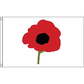 FLAGGE MOHN ERSTEN WELTKRIEG 150x90cm - POPPY WORLD WAR I FAHNE 90 x 150 cm - flaggen AZ FLAG Top Qualität