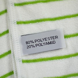 Respekt Microfibre Towels, 6 pcs (Approx. 40 x 40 cm Striped Green – The Original As Seen On TV