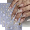 3 Sheets Bow Nail Stickers for Nail Art, 3D Self-Adhesive