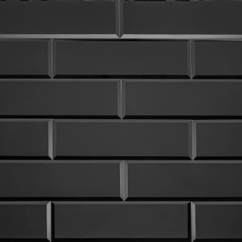 Black Matte Glass Subway Tiles for Bathroom Kitchen Shower Backsplash Wall (55 Pcs, 12 sq.ft.)