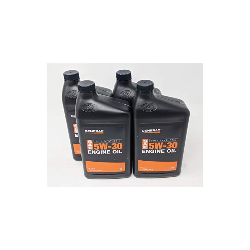 Generac 4-Quarts Full Synthetic Motor Oil 5W-30 SN Part 0J5140