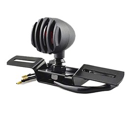 ONGMEIL Motorcycle Tail Lamp Round with Number Stays Bird Gauge Universal (Black)