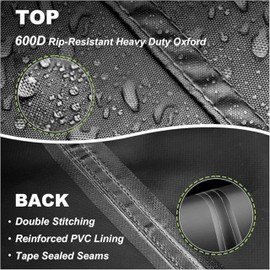 Kids Sandbox Cover for Outdoor Large Wooden Sand Box, Heavy-Duty 600D Oxford Cloth, Waterproof, Dustproof, UV Resistant, 55"x 46" x 8", Outside Kid Sandbox Protection Covers (Black)