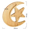 BinaryABC Eid Ramadan Kareem Moon Star Wood Serving Platters Wooden