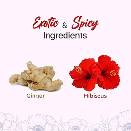 BLUE TEA - Hibiscus Ginger Herbal Tea - 36 Tea Bags (Pack of 2) | SKIN GLOW ENHANCING TEA | Caffeine-Free | Detox - Soothing Tea | Vegan - Gluten Free | Tin Packing(18X2)